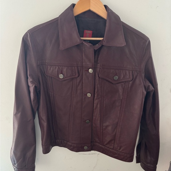 Bedoya & Sly Burgundy Leather Jacket (Size M)